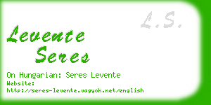 levente seres business card